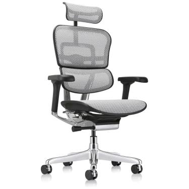 Imagem de Cadeira de Escritório Executiva Ergonômica Giratória e Ajustável com Apoio 3D, ERGOHUMAN ME7ERG GREY, Cinza