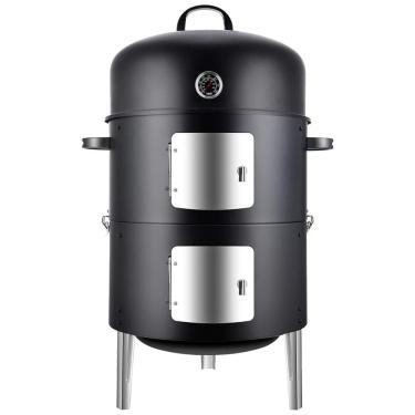 Imagem de Churrasqueira a Carvão Portátil e Compacto serve até 6 Pessoas, REALCOOK, Preto