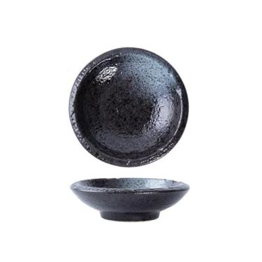 Imagem de hezhuhe2258 recipiente para lanche Prato de molho de soja de cerâmica, pratos de molho de imersão, tigelas de servir pequenas para acompanhamentos, pratos de lanche de condimentos