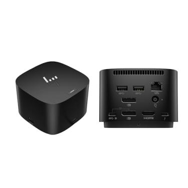 Imagem de HP Thunderbolt 4 Dock 120W G4 (4J0A2AA), estação de ancoragem USB C 13 em 1 com carregamento máximo de 100 W, 4 monitores de tela 4K, porta Ethernet, 6 portas USB, HDMI, 2 DisplayPort para laptop