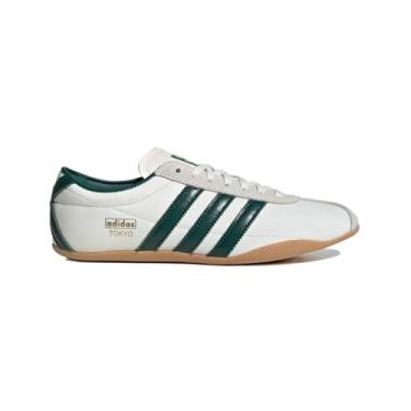 Imagem de adidas Tênis feminino Tokyo W estilo retrô Slim Low Pro Sneak, Branco, verde, 34