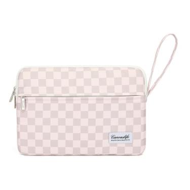 Imagem de Canvaslife Capa para laptop com bolso para MacBook Pro 35.6 cm e 35.6 cm-36.6 cm HP, Lenovo, Dell, ASUS, Acer Notebook (xadrez neutro)