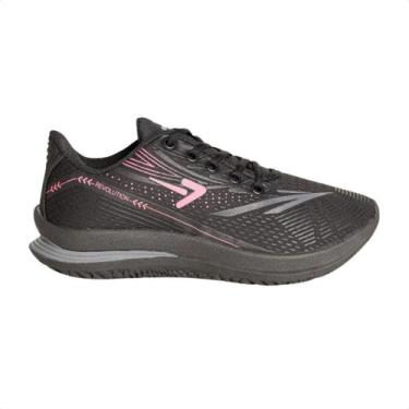 Imagem de Tênis Corrida Feminino Revolution Box 200 Preto E Pink, Pt, Preto, Pin