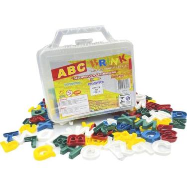 Imagem de Maleta com Letras do Alfabeto ABC com 130 Peças Brinquedo Educativo - 