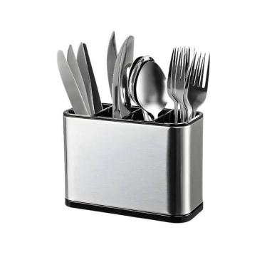 Imagem de Suporte Escorredor De Talher Aço Inox Premium 4 Divisórias