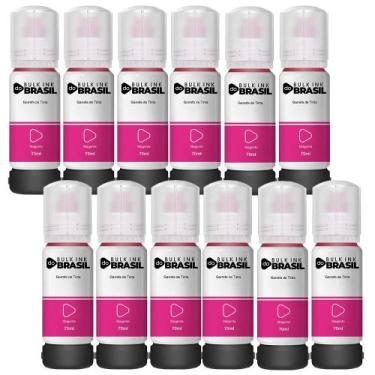 Imagem de Kit 12 Tintas Para Epson L4160 L4150 T504 L6171 L6161 L6191 - Bulk Ink