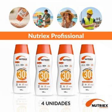 Imagem de Kit 4 Protetor Solar Nutriex Fps 30 Uso Diário 120ml UVA/UVB