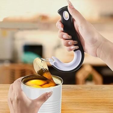 Imagem de 1 peça, abridor de latas, abridor de latas em forma de gancho, abridor de garrafas de cozinha essencial, ferramenta de abertura de lata para cada casa, suprimentos de festa de Natal, utensílios de