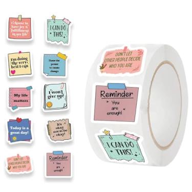 Imagem de 500 adesivos coloridos de papel de incentivo de recompensa - adesivos de papelaria de escritório para laptops, cadernos e decorações de envelopes