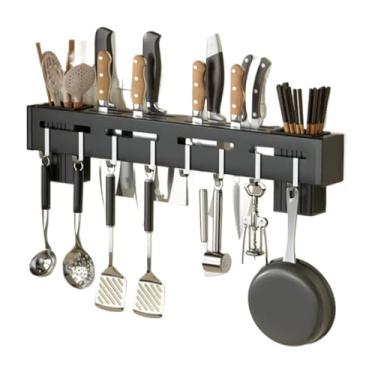 Imagem de Suporte De Armazenamento Para Cozinha | Suporte De Parede Para Facas E EspáTulas(6 Ganchos Sem Porta Toalha)
