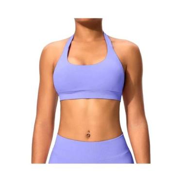 Imagem de Top De Ginástica Sem Costura Para Mulheres, Sutiã Esportivo Sem Costas