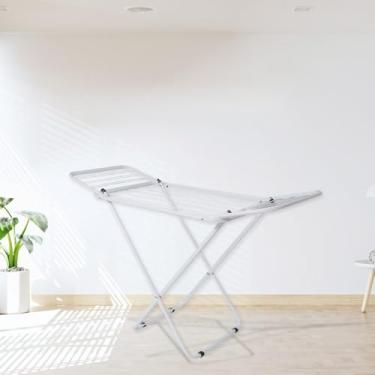 Imagem de Varal Dobrável de Chão com Abas | Super Leve, Reforçado e Não Enferruja | Pintura Eletrostática Ideal para Apartamento