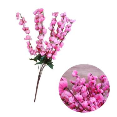 Imagem de Flor De Cerejeira Artificial Buquê 7 Hastes Pessegueiro Casa - PlantaI