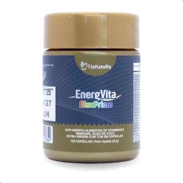 Imagem de 120 cápsulas EnergVita MaxPrime Multivitamínico Premium, 25 Nutrientes, Vitaminas Bioativas e Minerais Quelatos, com TCM e Óleo de Coco em softgel