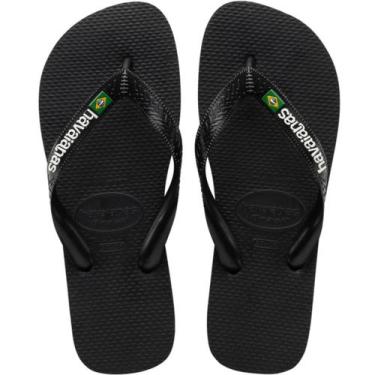 Imagem de Chinelo Havaianas Brasil Logo - Preto, 45/46