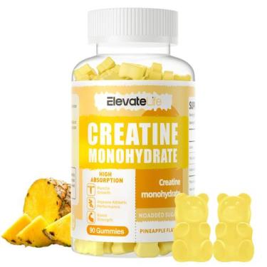 Imagem de Gomas de creatina monohidratada ElevateLife 5000 mg 90 abacaxi