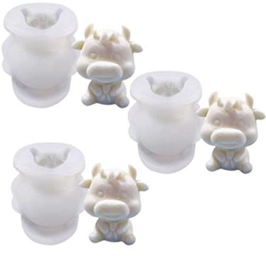 Imagem de Bandeja de cubo de gelo de vaca com tampa, molde para máquina de gelo foBeyondNicer Freezer com recipiente, para resfriar uísque, coquetéis, café, vinho, fácil liberação livre de BPA (3, pequeno)