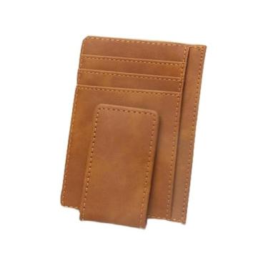 Imagem de Carteira de viagem fina, dobrável para homens e mulheres, Marrom, Lazer