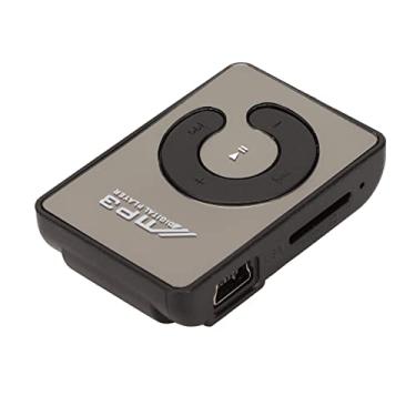 Imagem de Mini Reprodutor de Música MP3 Leve Com Clipe Traseiro para Slot de Cartão de Memória Portátil Escolar Diário (Preto)
