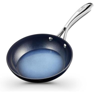 Imagem de KOCH SYSTEME CS Frigideira pequena, frigideira antiaderente de 20 cm com revestimentos cerâmicos não tóxicos, frigideira antiaderente, frigideira pequena, frigideiras de omelete, segura para forno