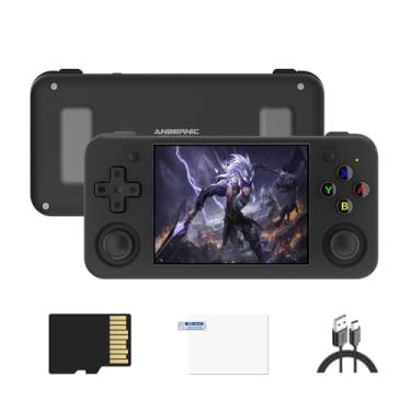 Imagem de Doriteney RG35XX H Retro Handheld Game Console 3.5 in IPS Screen Built-in 64G TF Card Preinstalled Classic Games Console RG35XX H Black