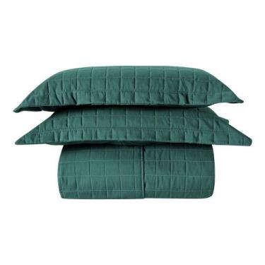 Imagem de Cobre Leito Matelassê Percal 300 fios Basic Casal Padrão 03 Peças 100%