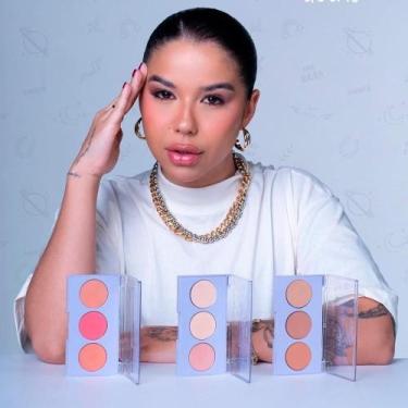 Imagem de Kit 03 Paletas Blush Contorno Iluminador Jupxt Facebeautiful - Face Be