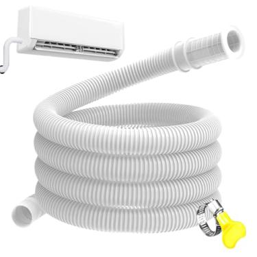 Imagem de Mangueira de drenagem para desumidificador | Tubo de ar condicionado com braçadeira, tubo flexível para drenagem de água, remoção de condensação, de divisão HVAC sem dutos para máquina de