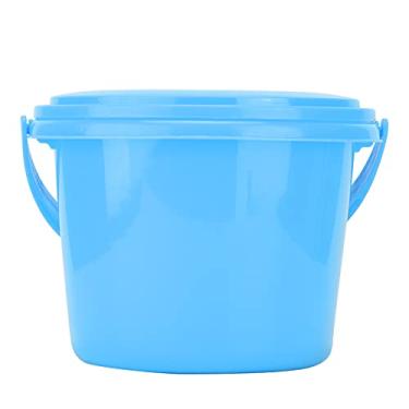Imagem de AYNEFY Banheira de Escova de Pintura Com Tampa, Balde de Limpeza Multifuncional de Plástico Com Alça para Artistas e Tintas Ao Ar Livre (Balde multifuncional YJ004 azul)