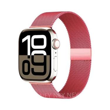 Imagem de Pulseira De Malha Milanesa Para Apple Watch De 42mm-46mm, Compatível C