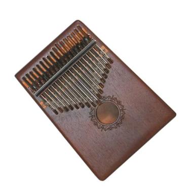 Imagem de Piano de polegar Kalimba 17 teclas piano de dedo portátil com martelo de afinação e acessório (cor: 07)