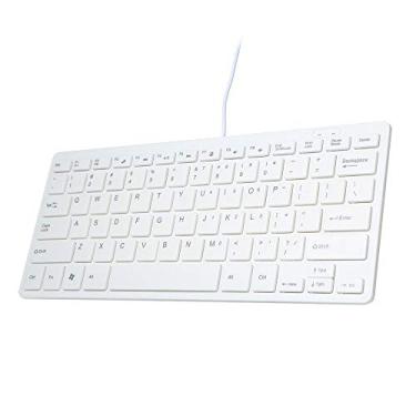 Imagem de axGear Mini teclado USB com botões de chocolate, elegante, portátil, ultrafino, para Mac PC