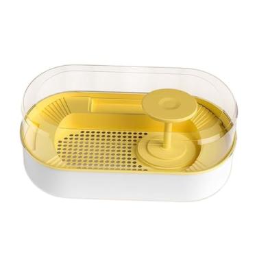 Imagem de Bothyi Tanque de tartaruga Aquário Habitat de répteis Anfíbios Terrapin Lago Rampa de aquecimento Decoração de criação Caixas de tartaruga Habitat de, AMARELO