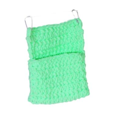 Imagem de Ｂｅｓｇａ Cama suspensa macia para animais de estimação, cama para furão com gancho de metal, rede para porquinho-da-índia, rede para chinchila, e, Verde