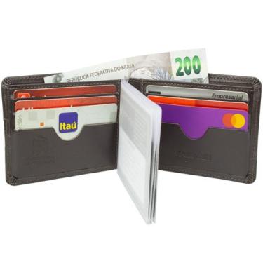 Imagem de Carteira Masculina Couro Com Caixa Porta cartão Ótimo Presente ref.250