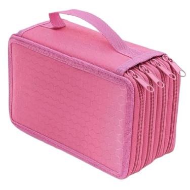 Imagem de Estojo para 72 Lápis, Necessaire com 3 Zíperes, Alça para Transporte, Organização Perfeita para Artistas!​(72Red)