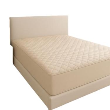 Imagem de Capa de Colchão Matelada | Conforto, Proteção, Lavável e Diversos Tamanhos E Cores- Conforto e Proteção Total (CAPA COLCHÃO BEGE,SOLTEIRO)