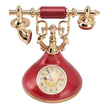 Imagem de Despertador de telefone vintage exclusivo elegante e preciso hora de cabeceira decoração para casa café escritório (YF020-3)