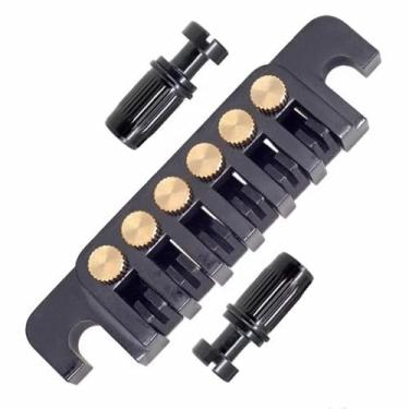 Imagem de Ponte Tune O Matic para Guitarra Elétrica LP Placa de Tração Peça Cauda Código Corda Reversível Sela Rolo TP-6 Vara Parada Compatível com Les Paul SG ES EPI Substituição Acessórios