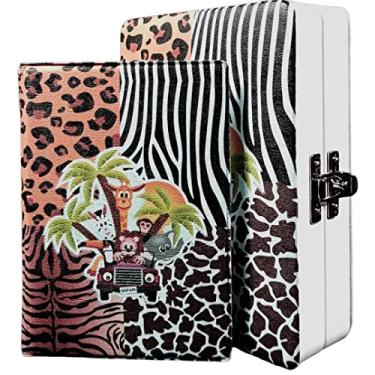 Imagem de Álbum De Fotos Maleta Animais Safari Para 100 Fotos 10x15