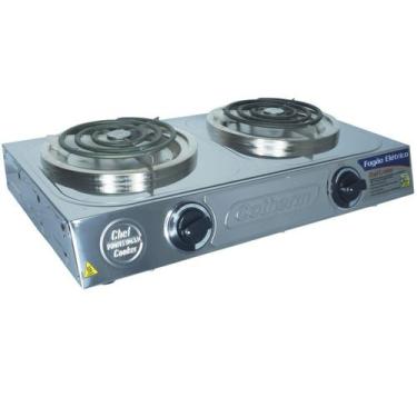 Imagem de Fogão Elétrico Profissional Mesa 2 Bocas 220mm 3000W Safira Inox 220V 