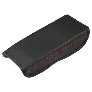 Imagem de A ABSOPRO Capa de apoio de braço para assento de carro capa protetora interior capas de armazenamento guarnição para Hyundai Tucson 2016-2021 couro sintético preto vermelho