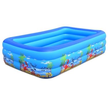 Imagem de Piscina Inflável Infantil 150×84×45cm, Acompanha Bomba Manual 12” e 10 Bola de banho