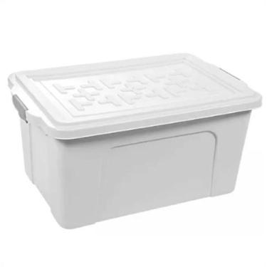 Imagem de Caixa Organizadora Reforçada Container 70 Litros Branca São - Sao Bern