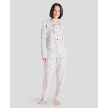 Imagem de Pijama Floral Babado - Lohe, Grená, XG