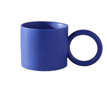 Imagem de Caneca de chá Caneca de café cerâmica cor sólida com alça para, leite aveia, da manhã, 350ml Xícaras de café