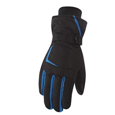 Imagem de Luvas de Inverno para Homem Impermeáveis ao Vento e Quentes - -Derrastre Viagem Esporte Corrida Ciclismo Moto Dirigir Tr