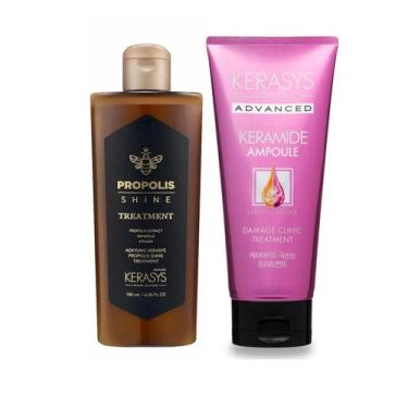 Imagem de Kerasys Kit ( Tratamento Própolis Shine 180ml + Máscara Keramide Damag