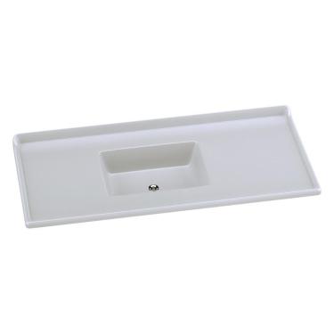 Imagem de Pia De Cozinha Mármore Sintético 120x55cm Multimóveis CR20479 Gelo