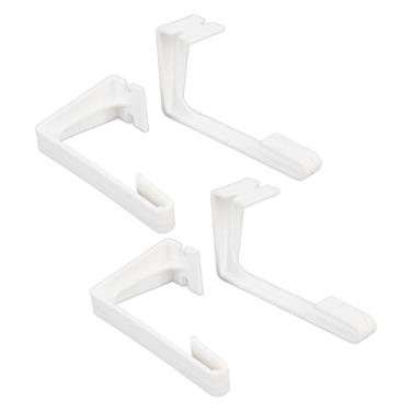 Imagem de Ymiko 4 PCS Branco ABS RV Clipes de Cortina de Janela Com Suportes de Cortina Lateral de Ferramentas para Trailer, Trailer, Seguras para Motorhome No Lugar, Fácil Instalação